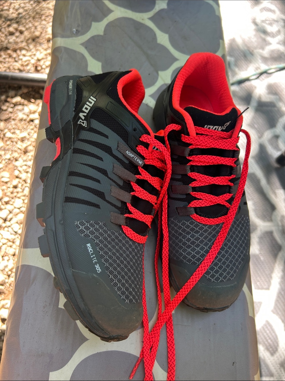 Inov-8 Black and Red Trail Running Shoes